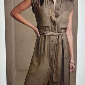 Banana Republic Factory Brown Midi Dress